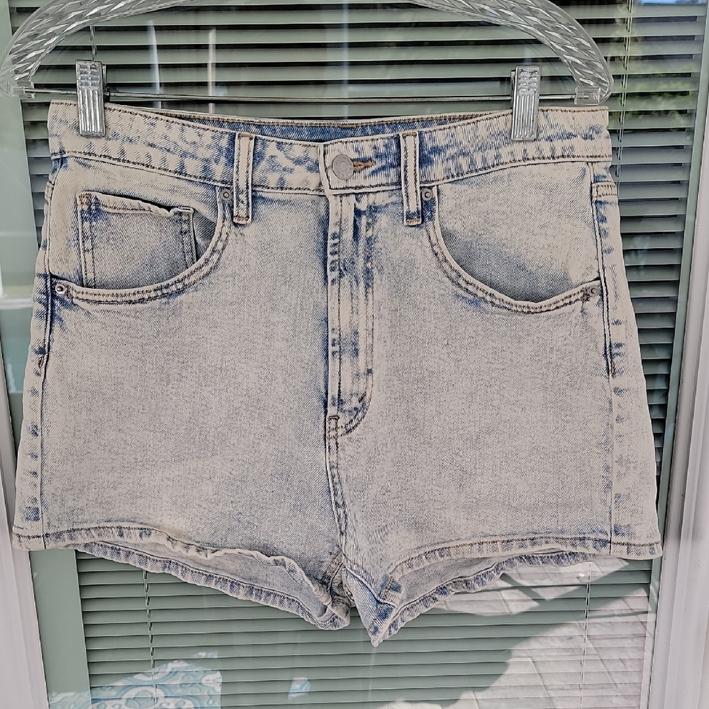 Wild Fable Highest Rise Mom Shorts Sz 10 Acid Wash